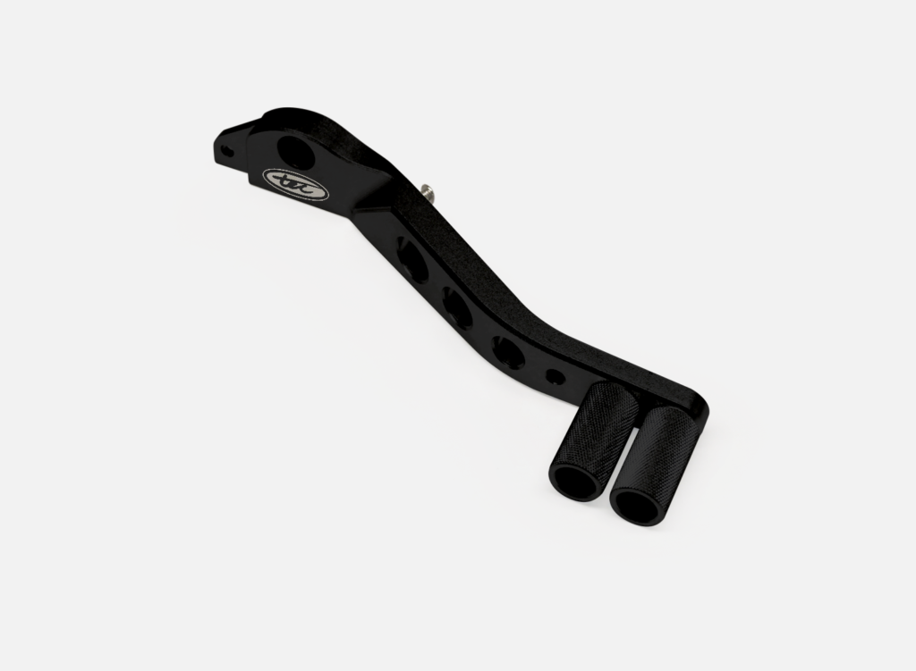 thumbnail image 2 of TEC Bike Parts Black Foot Pegs & Brake/Gear Lever Set – Royal Enfield Interceptor 650, Twin Rider 2 of 3